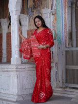 By Bandhani Saree with Elegant Gotapatti Work kcpc 5
