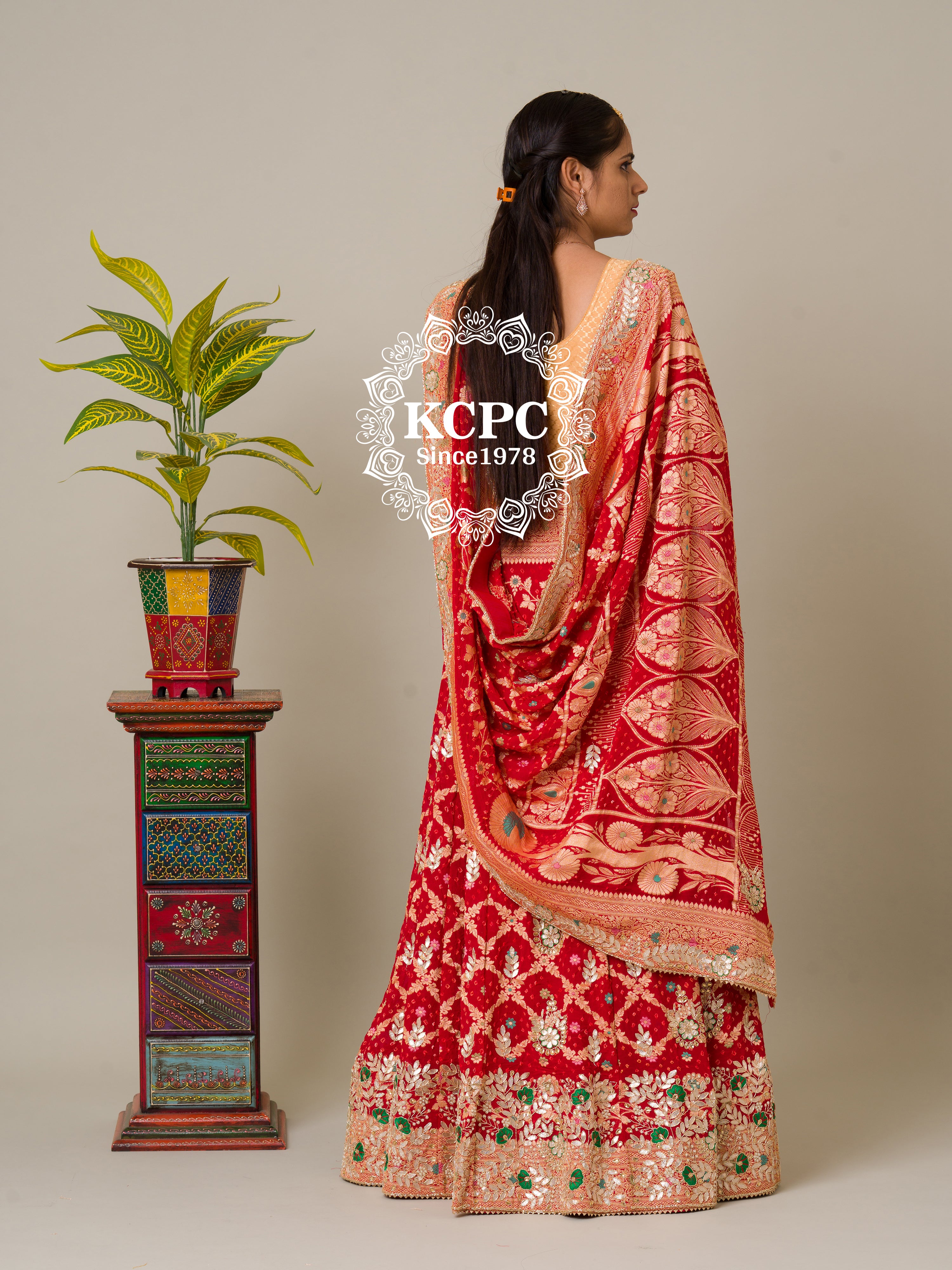By Pure Khaddi Georgette Lehenga With Traditional Wear