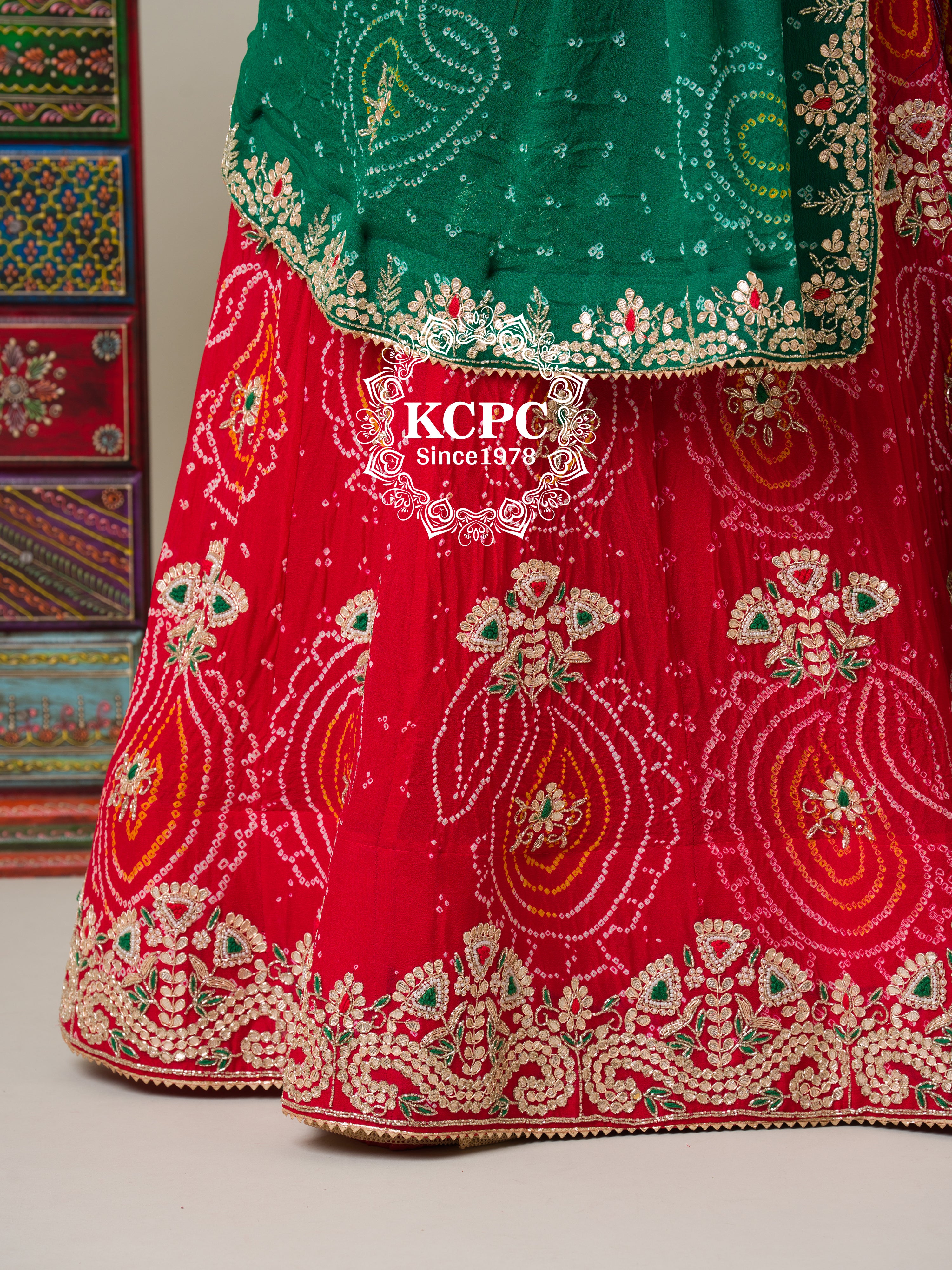 By Jaipuri Bandhani Lehenga With Traditional Wear