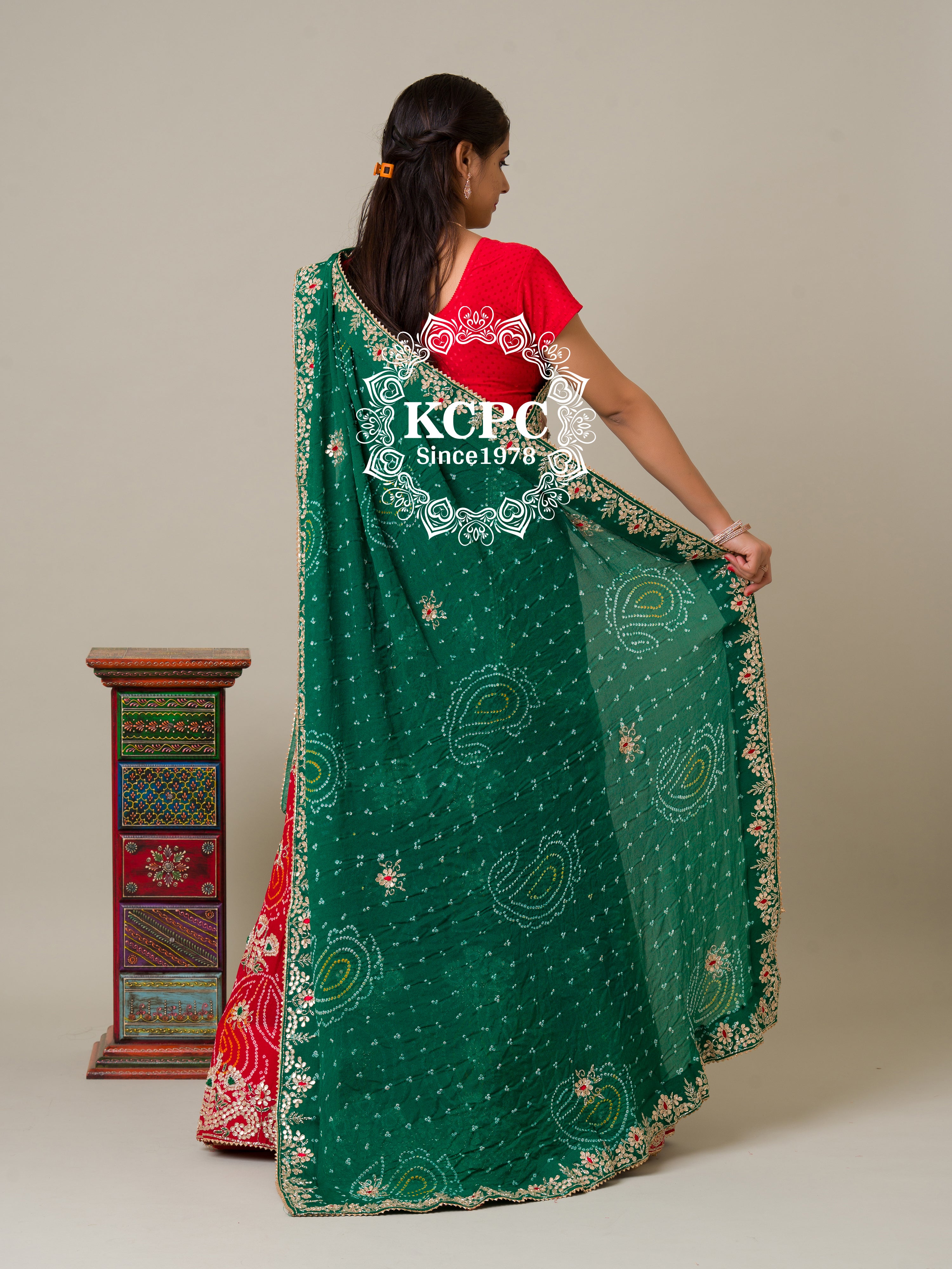 By Jaipuri Bandhani Lehenga With Traditional Wear