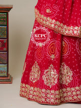 KcPc Pure Chinon Party Wear Designer Bandhani Lehenga SATIS