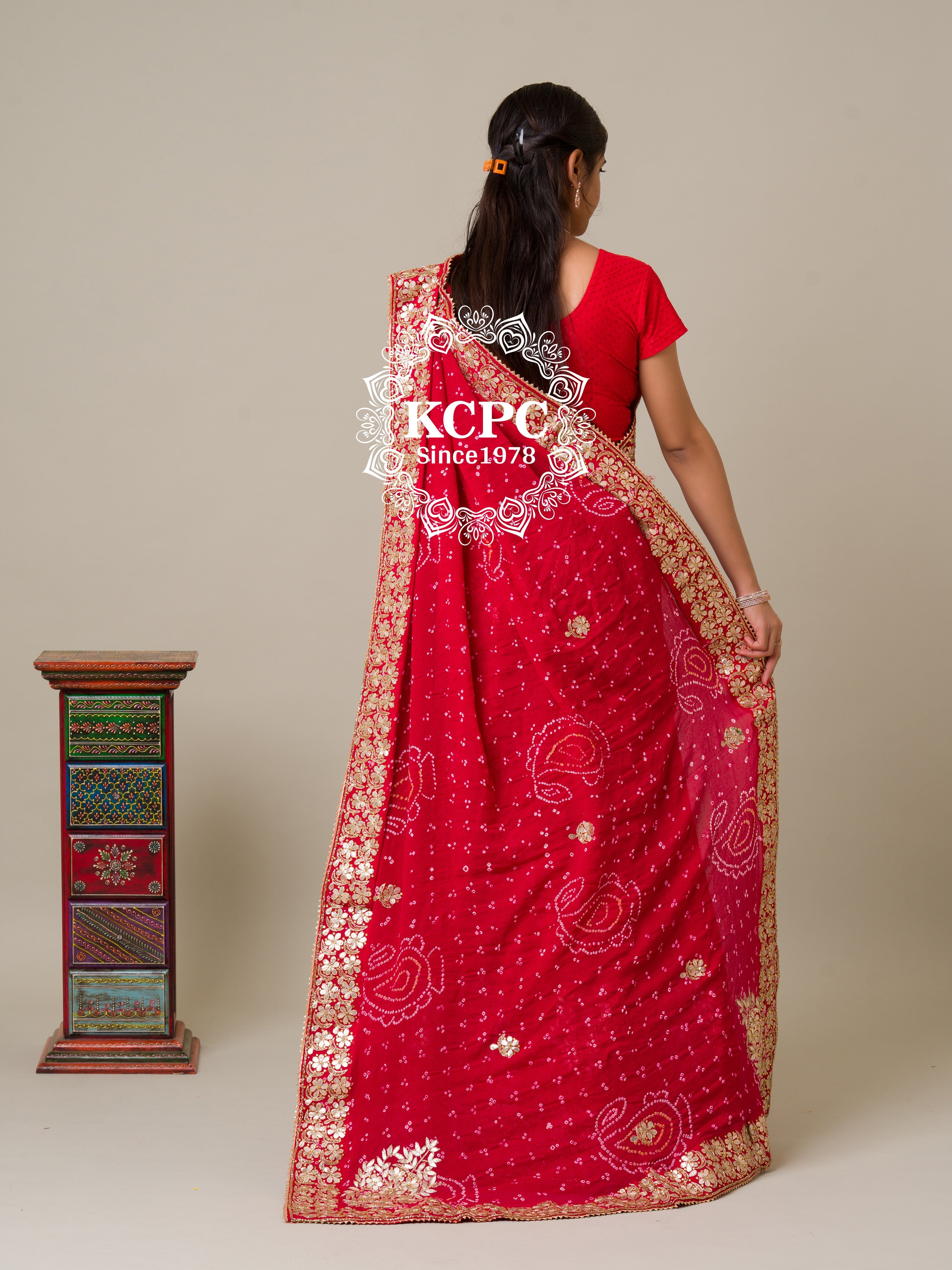 KcPc Pure Chinon Party Wear Designer Bandhani Lehenga SATIS