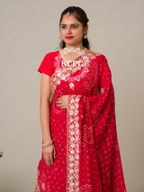 KcPc Pure Chinon Party Wear Designer Bandhani Lehenga SATIS