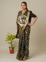 Handmade Bandhani With Zari Weaving saree