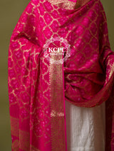 KcPc Pure Georgette Banarasi Bandhani Dupatta Rani