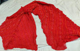 Pure Ojariya Chinon Rai Dana Bandhej Dupatta Nr Kc Red