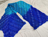 Pure Ojariya Chinon Rai Dana Bandhej Dupatta Nr Kc Firoji Blue