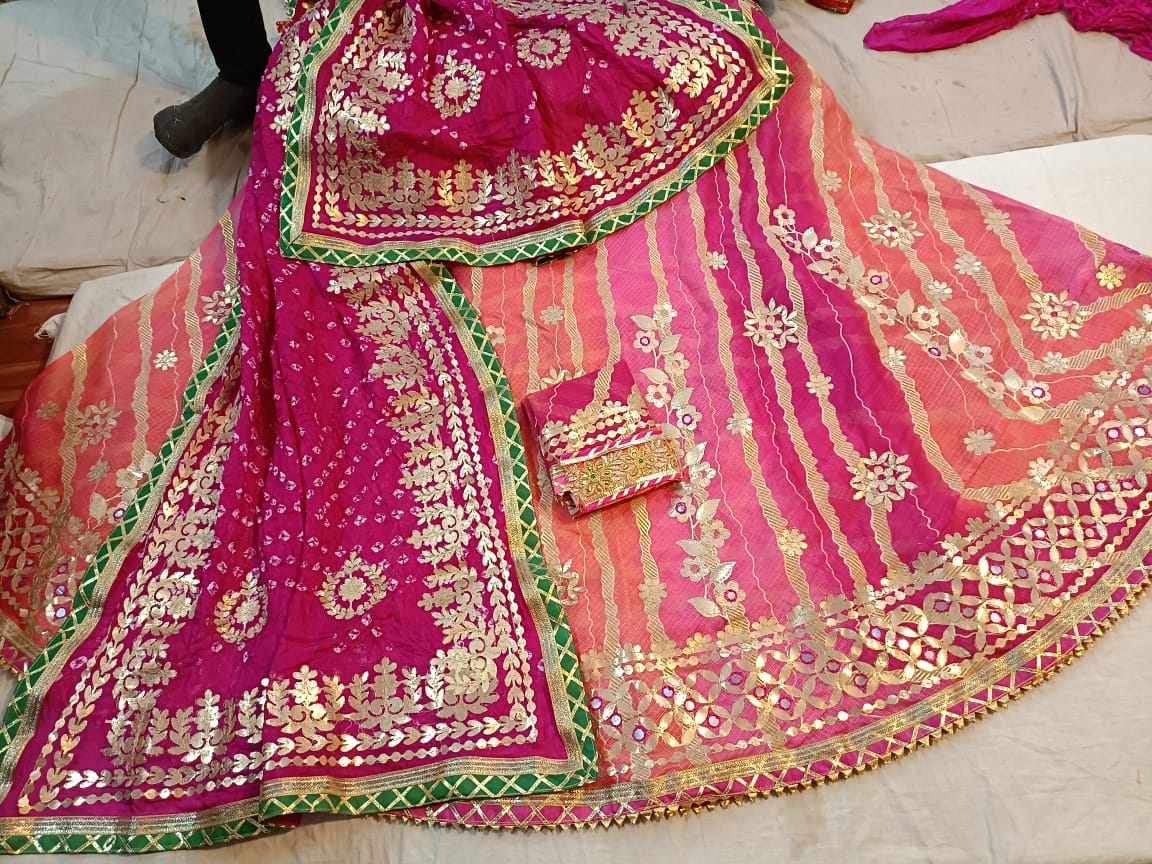 By Jaipuri Special LehengaWith Kota Doria Gotapatti Work