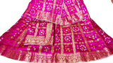 Rajasthani Bandhej Ghatchola Zari Work Lehenga Kml Or Red Lehenga