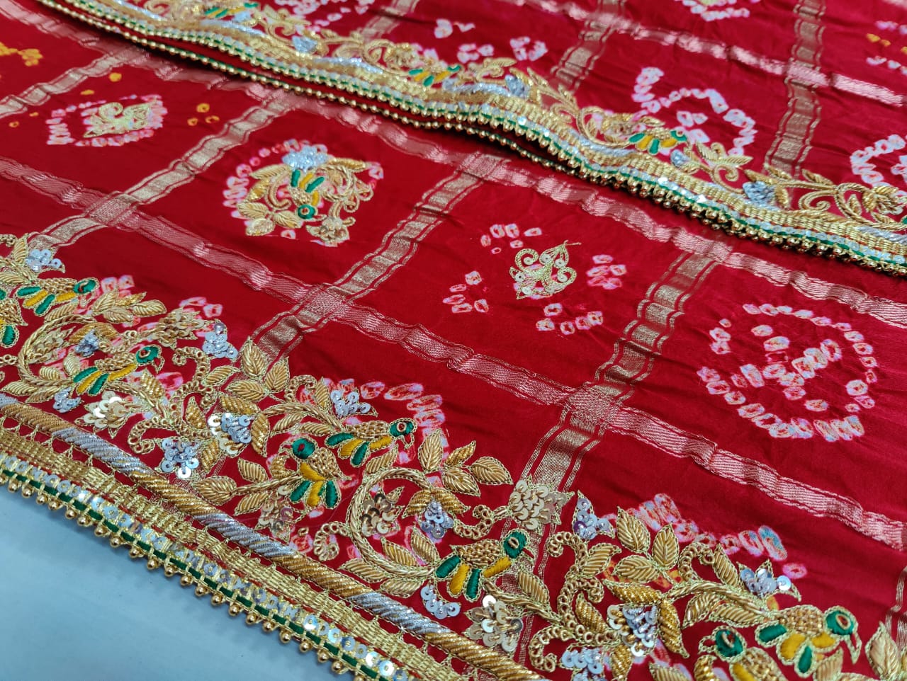 Gaji Silk Bandhani Odhna Online