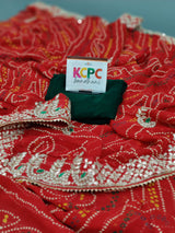 Marwadi Chunri saree for wedding and festival