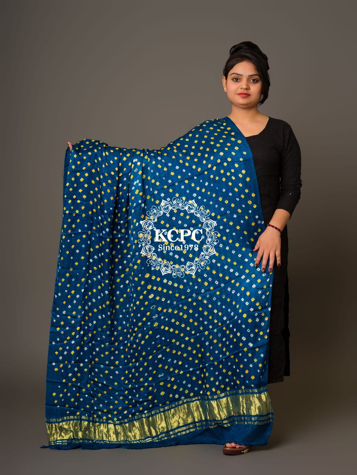 KcPc Latest Trending Bandhani Modal Silk Lagdi Patta Dupatta Morkanti