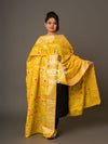 KcPc New Designer Neemzari Banarasi Handloom Pure Chinon Dupattas Yellow