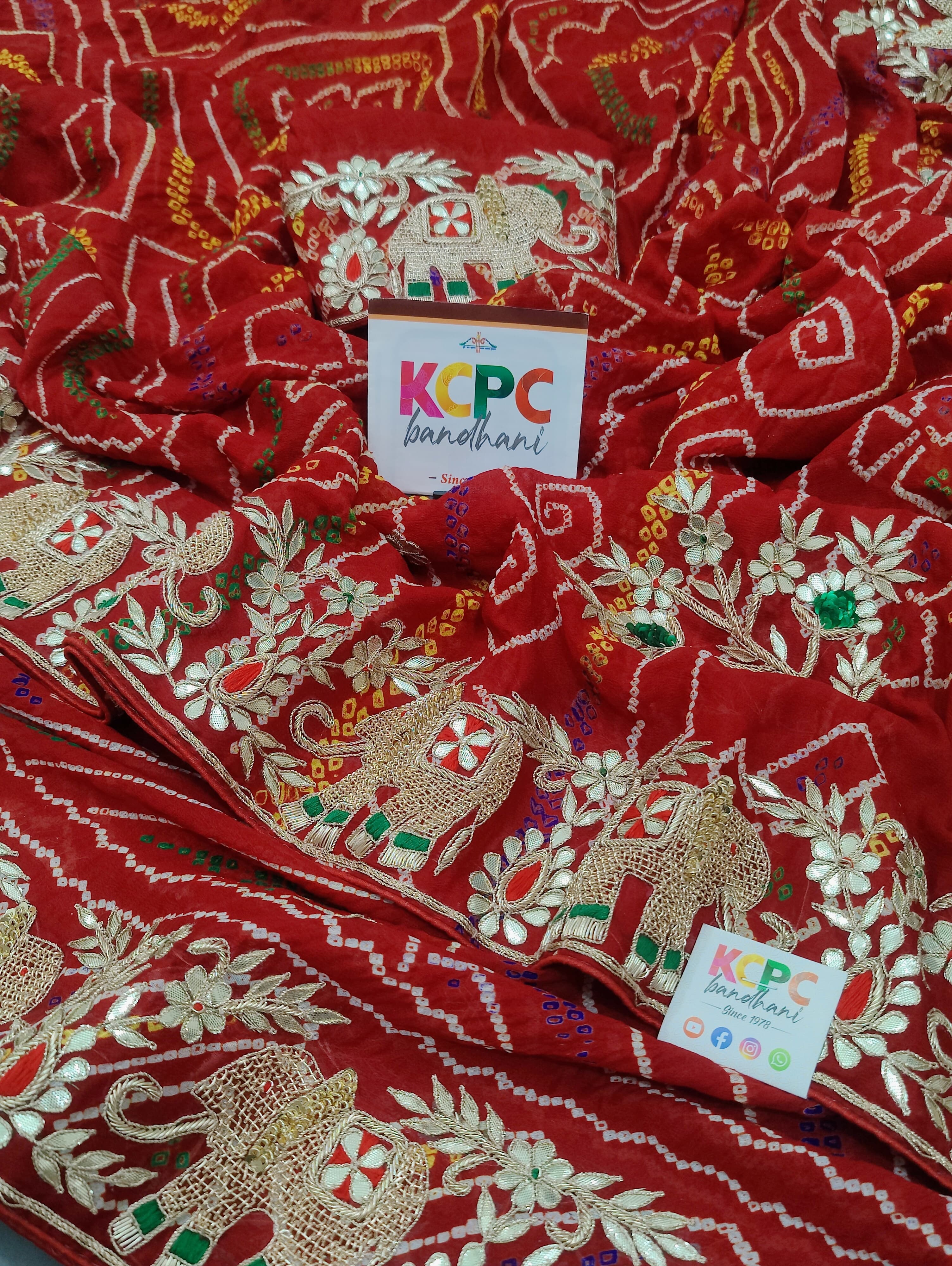 Ojariya saree Zardoji Handwork With Gotapatti design