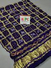 KcPc Designer Gaji Silk Bandhani Ghatchola Modal Dupatta Navy Blue