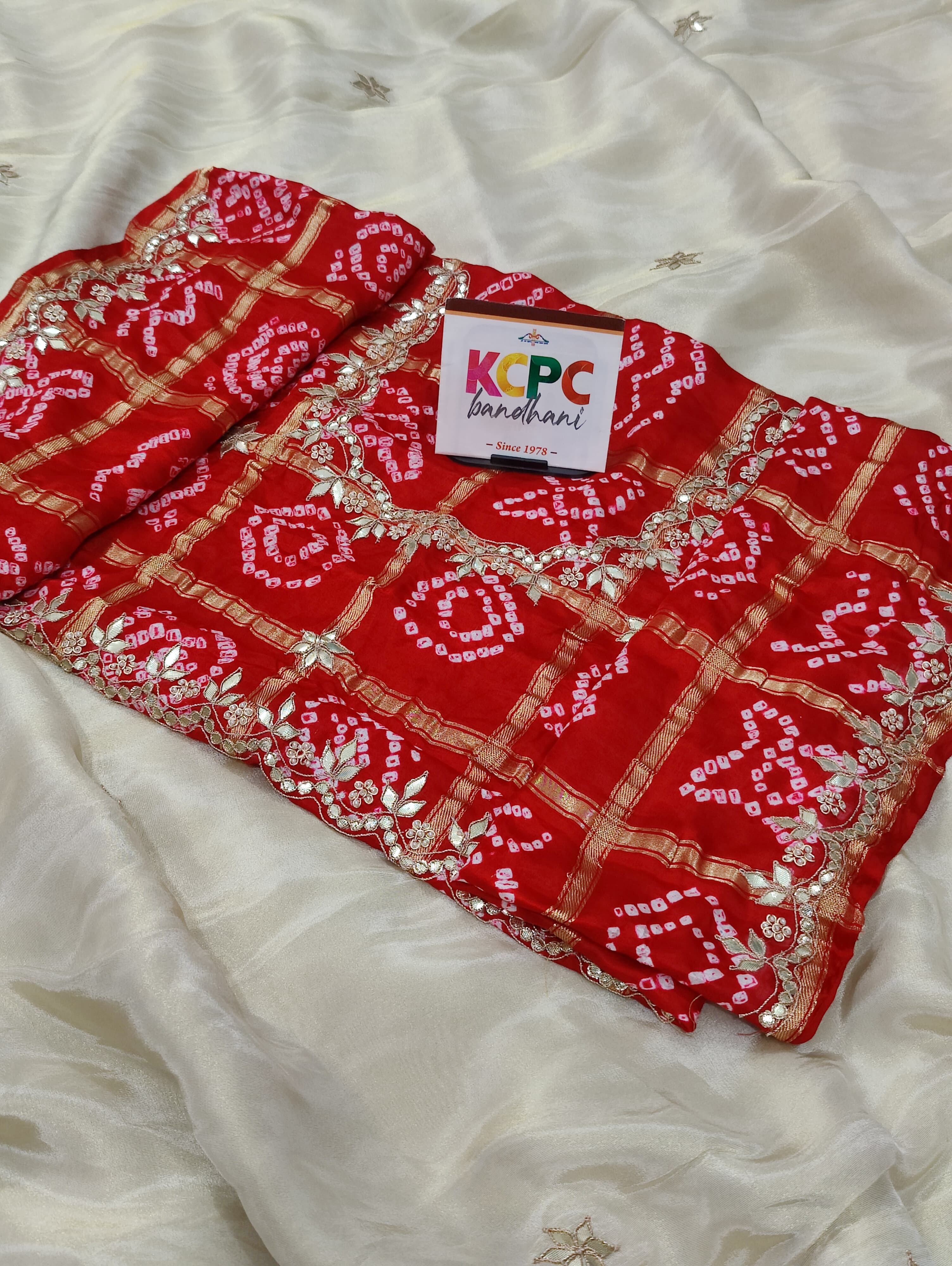 Pure Tissue saree in unique design gotapati work