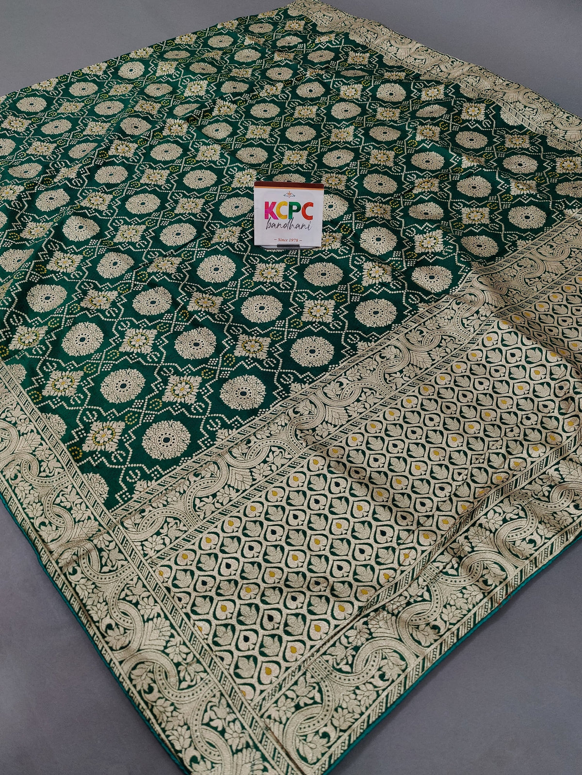 KcPc New Launch Jaipuri Bandhani Ghatchola Banarasi Dupattas Green