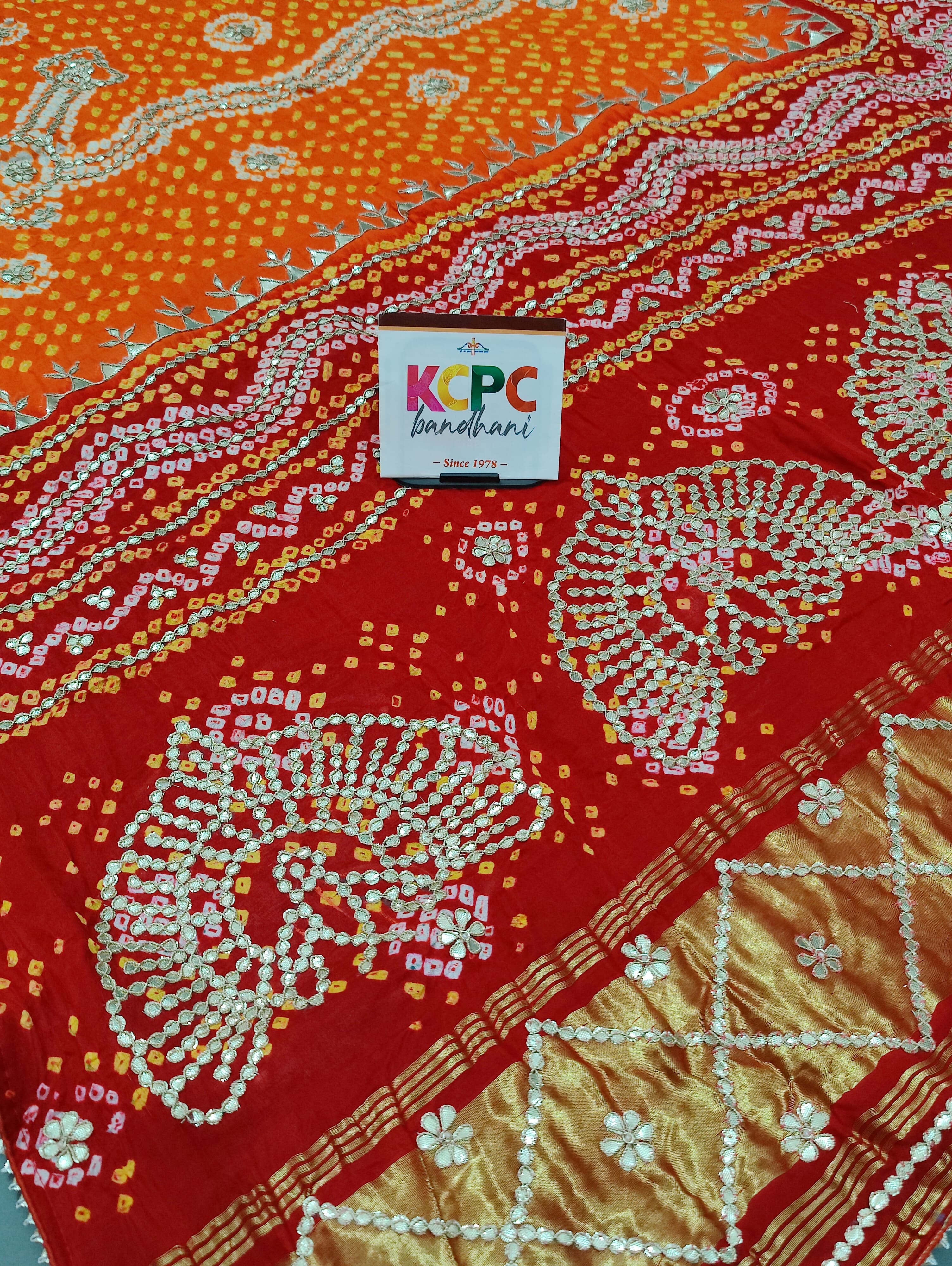 KcPc New Launch Designer Gaji Silk Bandhani Ghatchola Marwadi Pilia DupattaSATISH