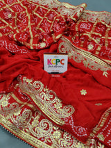 Bandhani Style saree perfect for bride