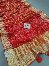 Bandhani Style saree perfect for bride