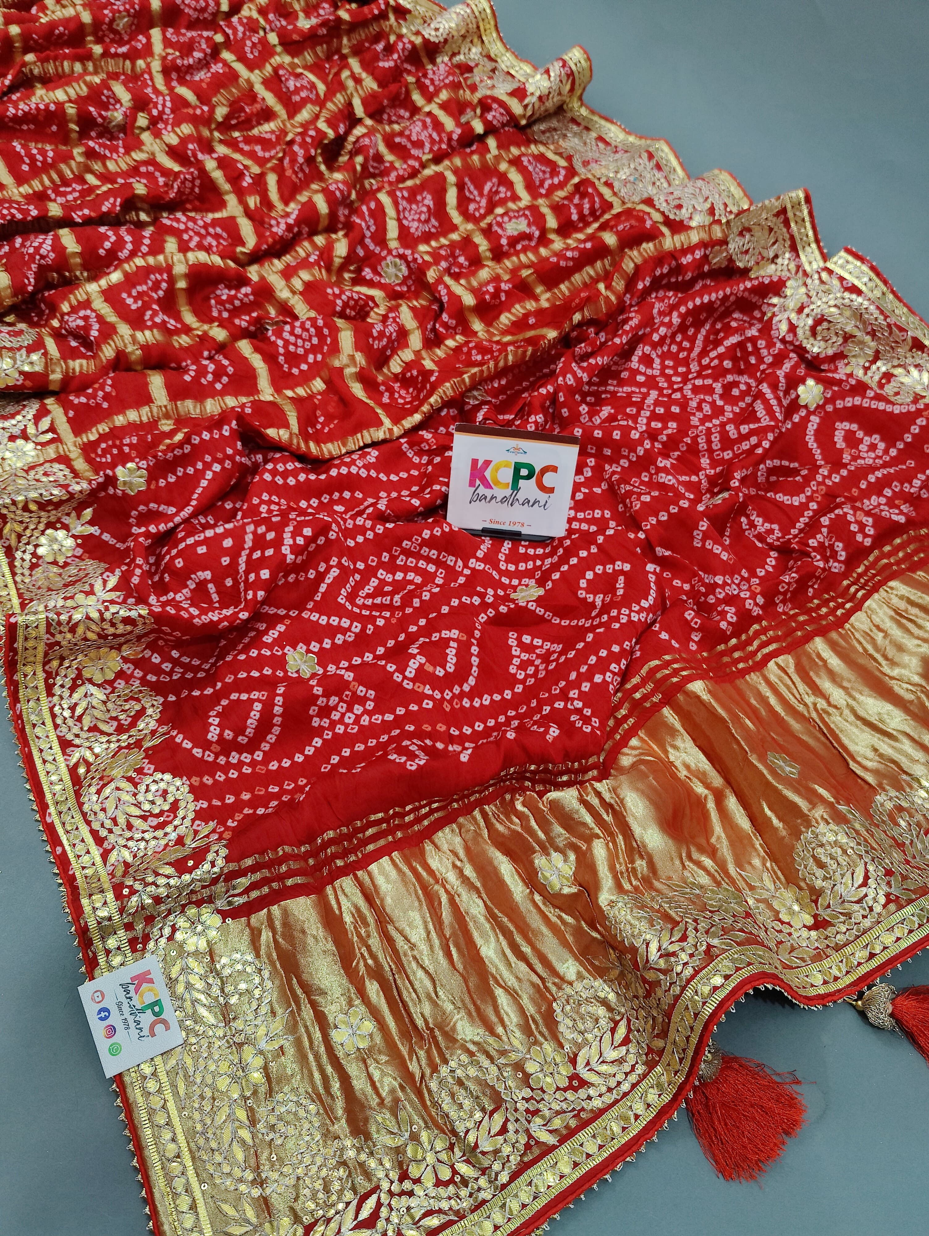 Bandhani Style saree perfect for bride