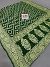 KcPc New Launch Pure Khaddi Georgette Upada Neemzari Bandhej Dupatta Green