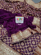 Khaddi Georgette Neemzari Bandhej Gotapatti work saree