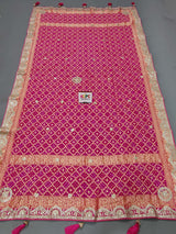 KcPc Latest New Pure Khaddi Georgette Neemzari Bandhej Gotapatti Work Dupatta AMT
