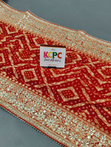 KcPc New Launch Pure Khaddi Neemzari Bandhej Bridal Dupatta