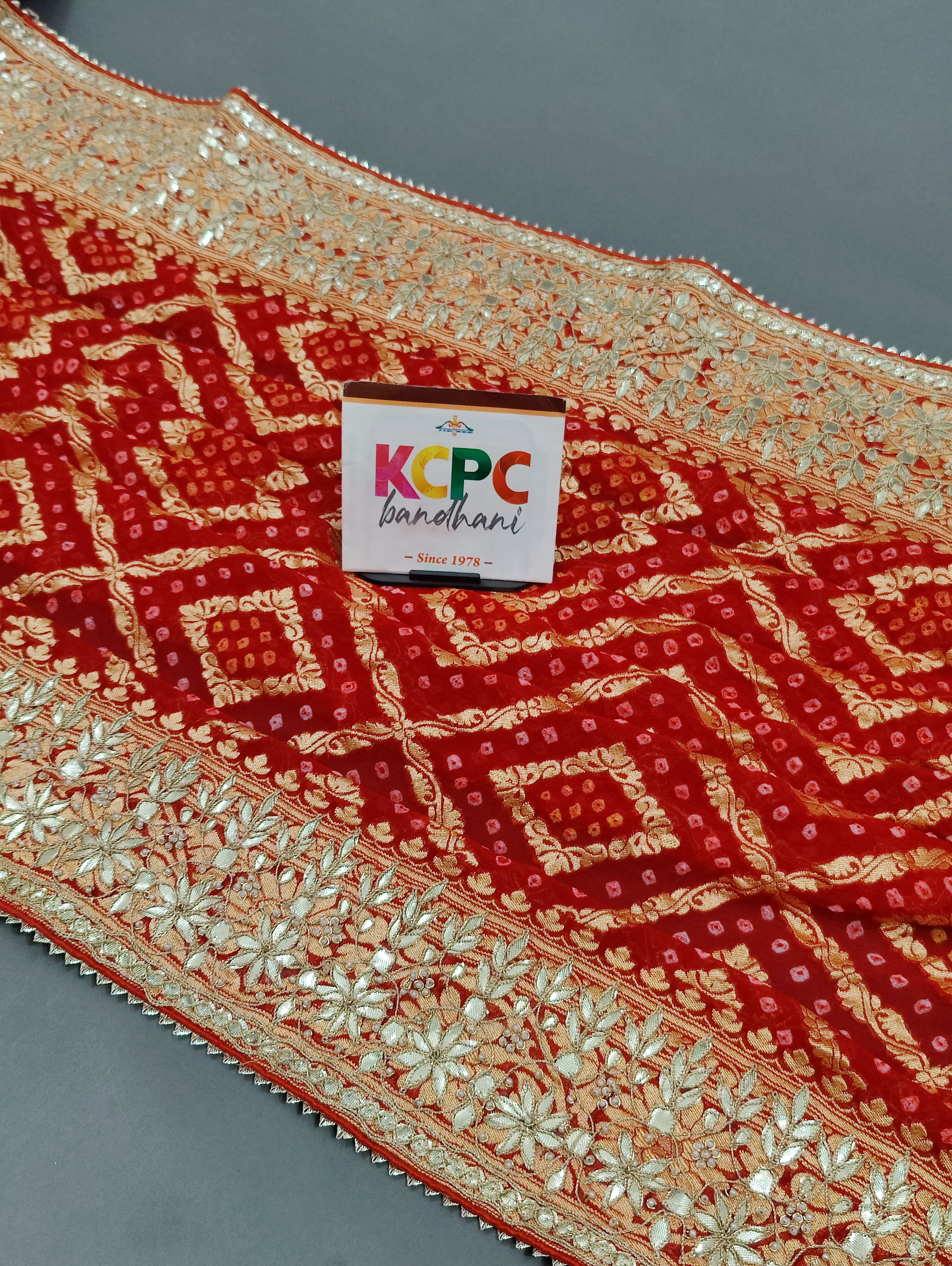 KcPc New Launch Pure Khaddi Neemzari Bandhej Bridal Dupatta
