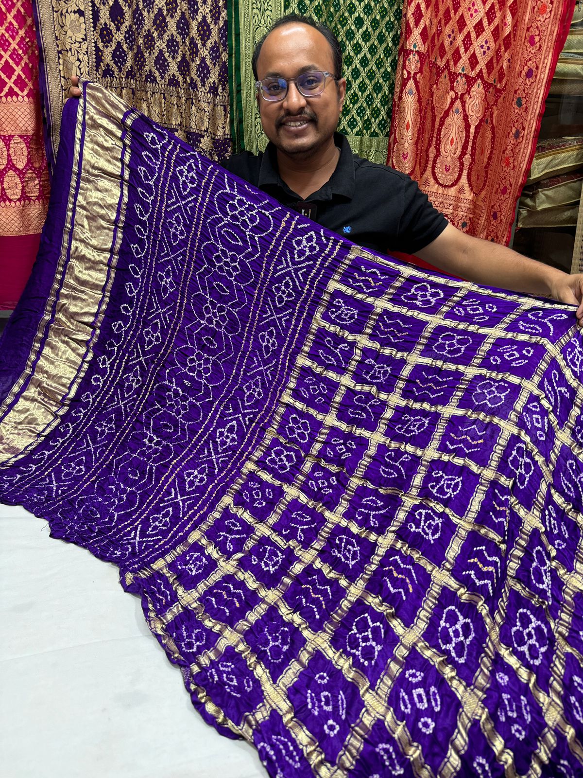 KcPc Special Pure Gaji Silk Bandhani Ghatchola SareeBengani