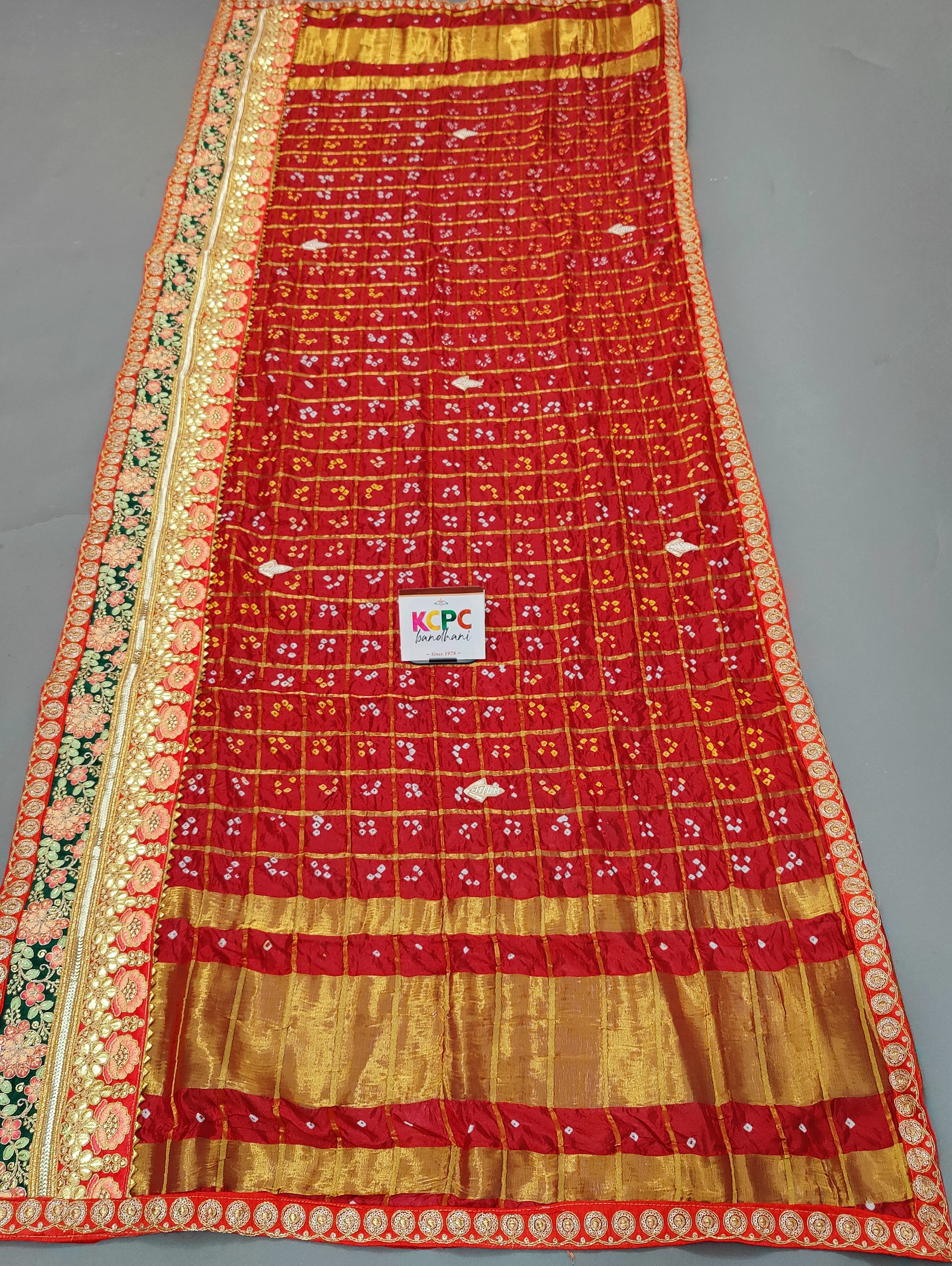 Buy Ghatchola Art silk Bandhej Heavy Border Dupatta Kcpc