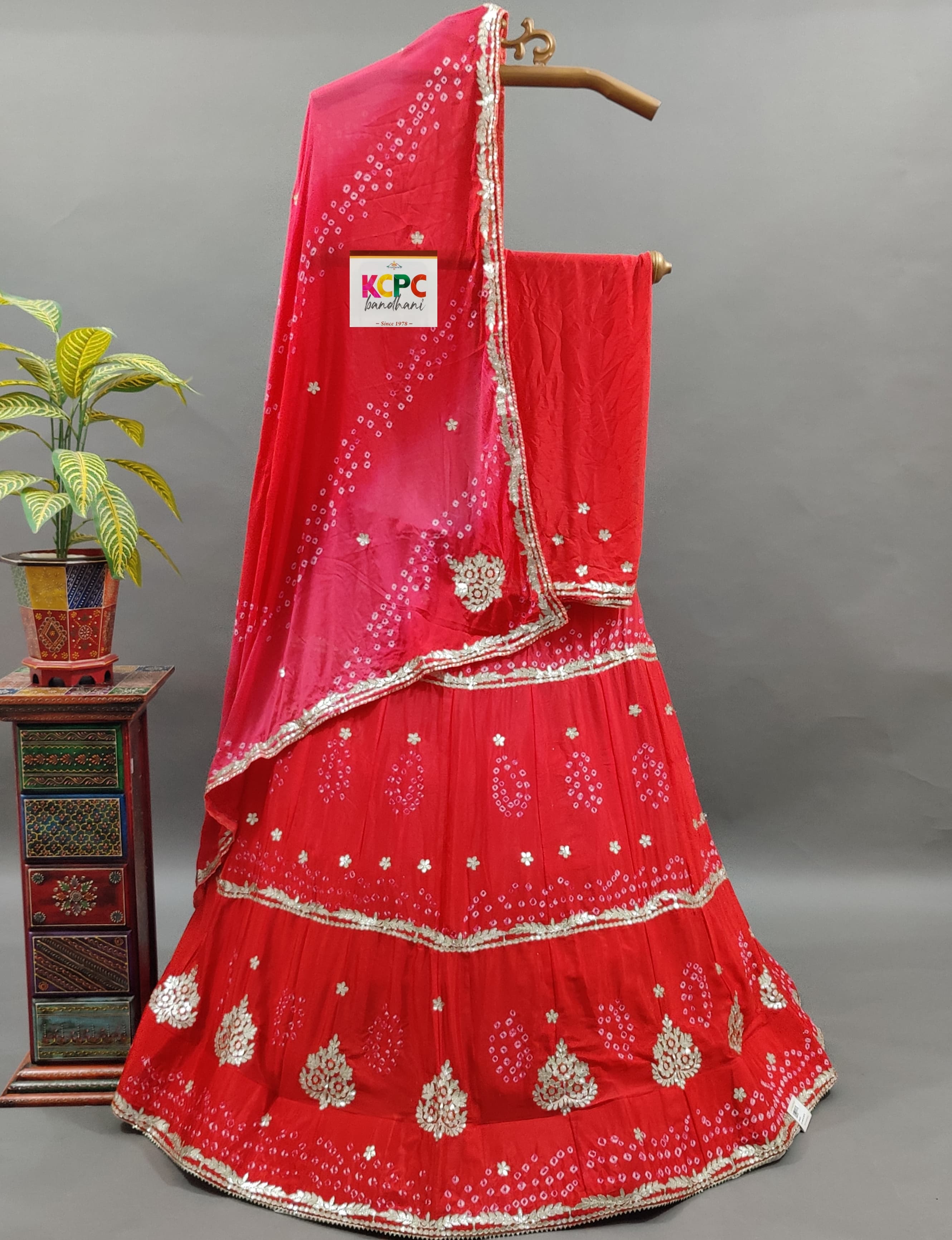 KcPc Latest Launch chinon silk with katdana Gotapatti Lehenga RAJ