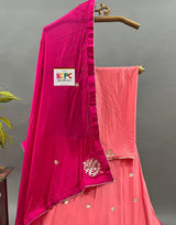 KcPc Exclusive New Upada Chinon with Gotapatti worklehenga RAJ