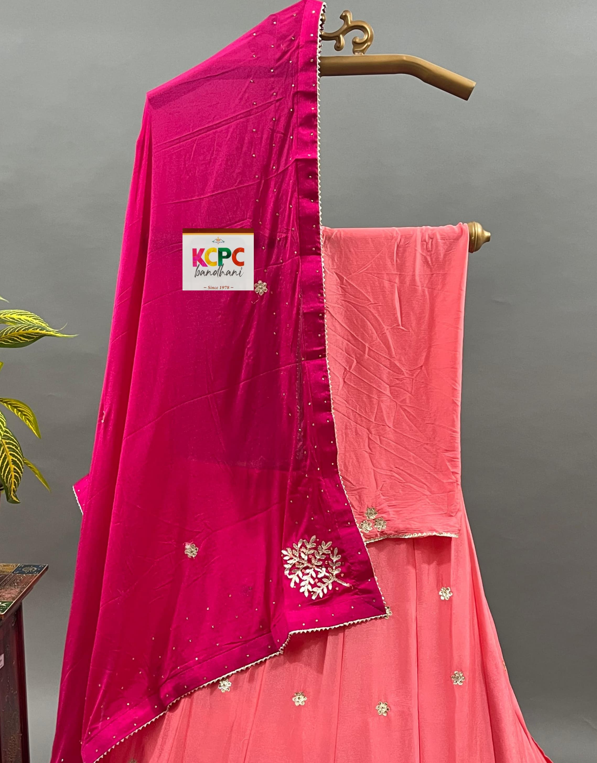 KcPc Exclusive New Upada Chinon with Gotapatti worklehenga RAJ
