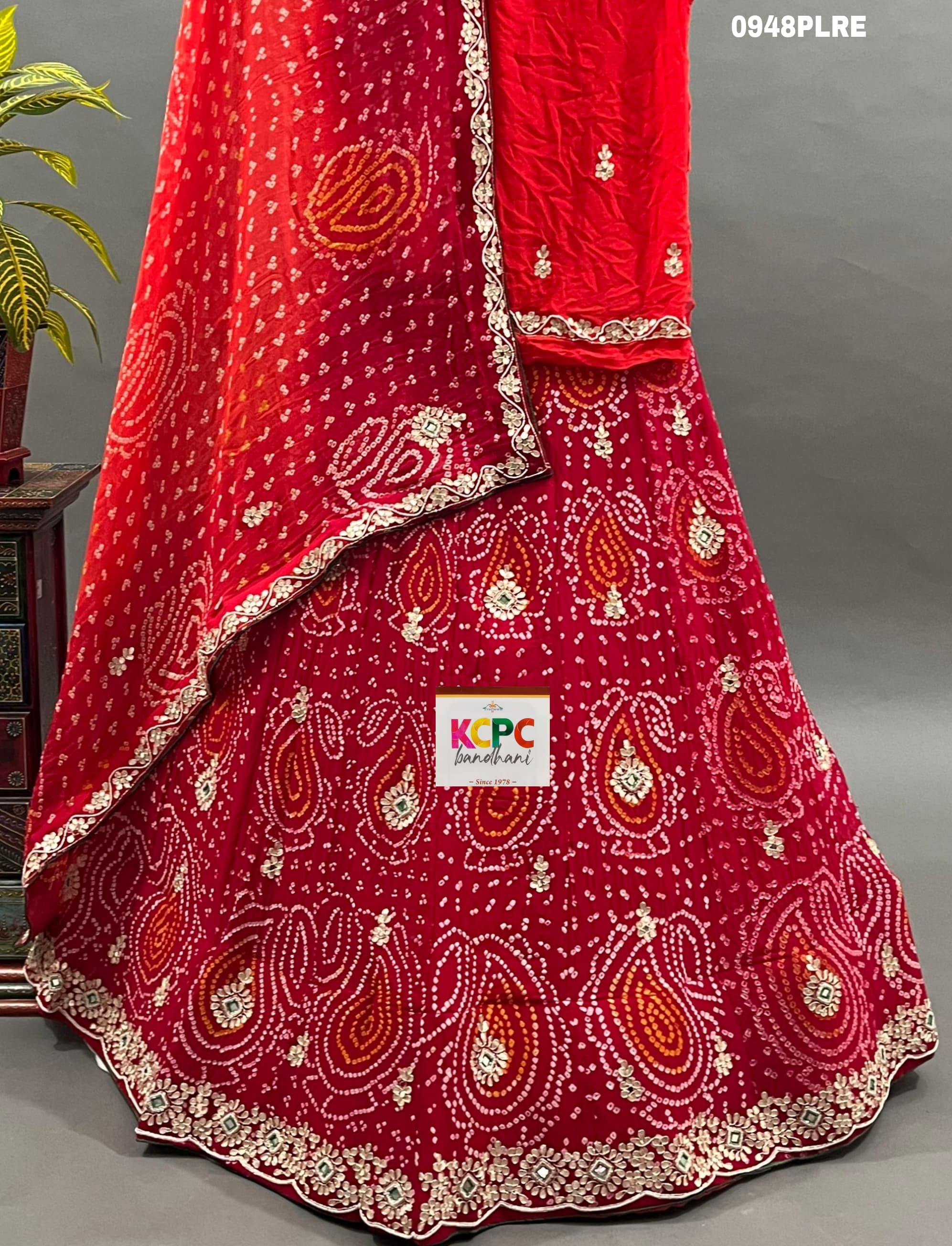 KCPC New Bandhani Collection Designer Jaipuri Pure Ojariya Lehenga setBTU