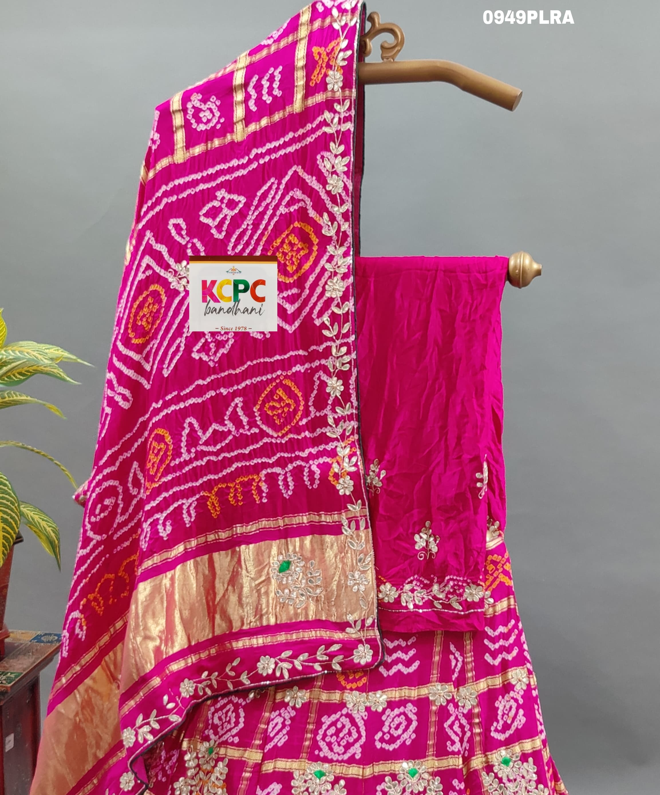 KcPc New Launch Pure Gaji silk Gotapatti Handwork Designer Lehenga BTU