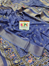 Pashmina cotton silk with bandhani saree
