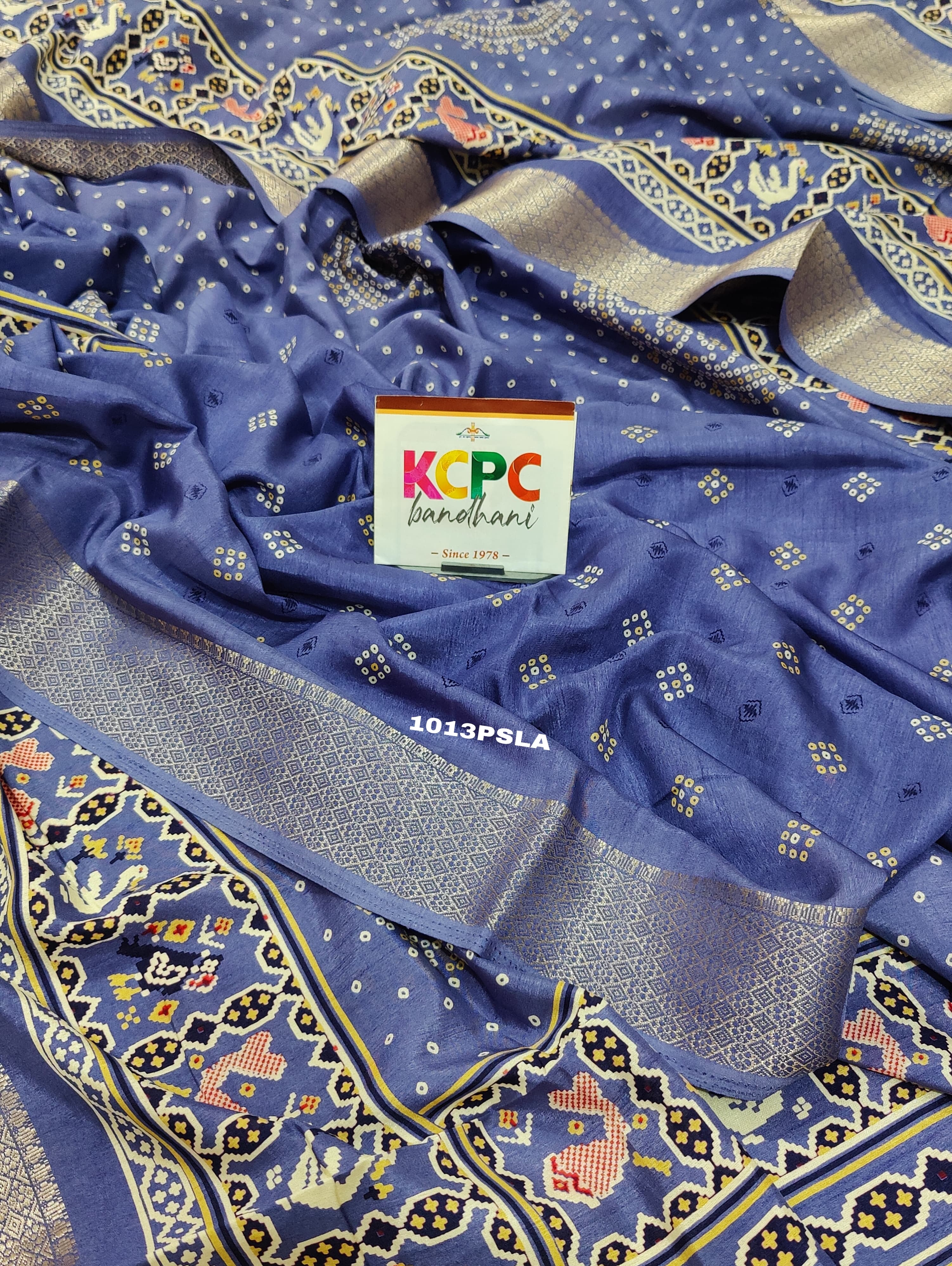 Pashmina cotton silk with bandhani saree