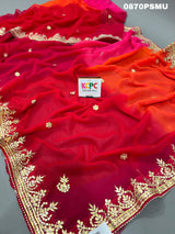 KCPC New Pure chiffon Gotapatti Havey WorkSaree AMT