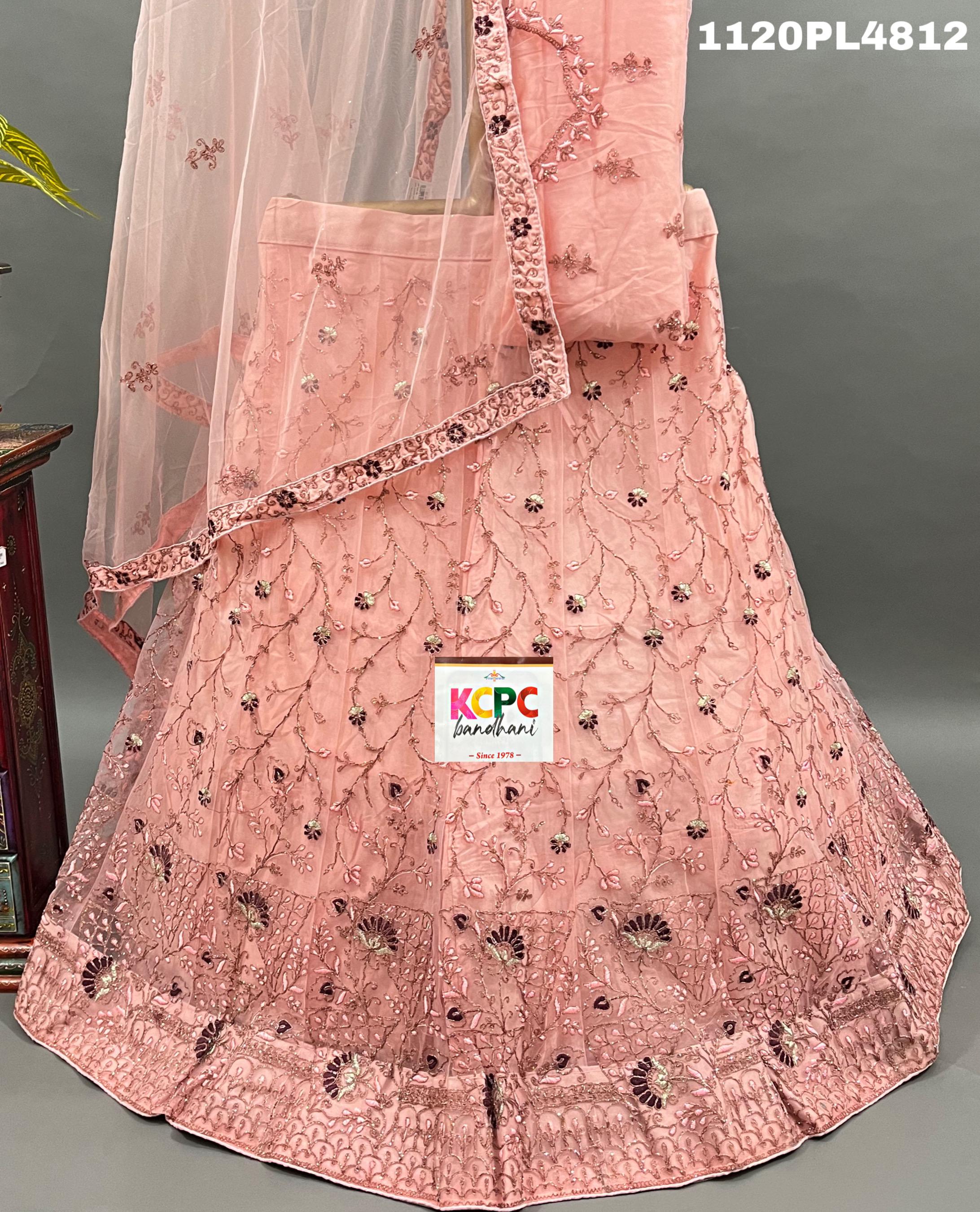 KCPC New Net Sequences Embroidery Lehenga set