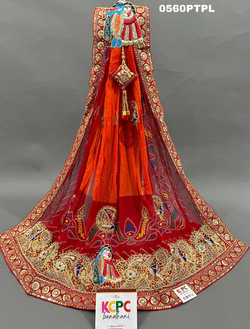 KcPc Latest Georgette Marwardi Broach Stole MNL