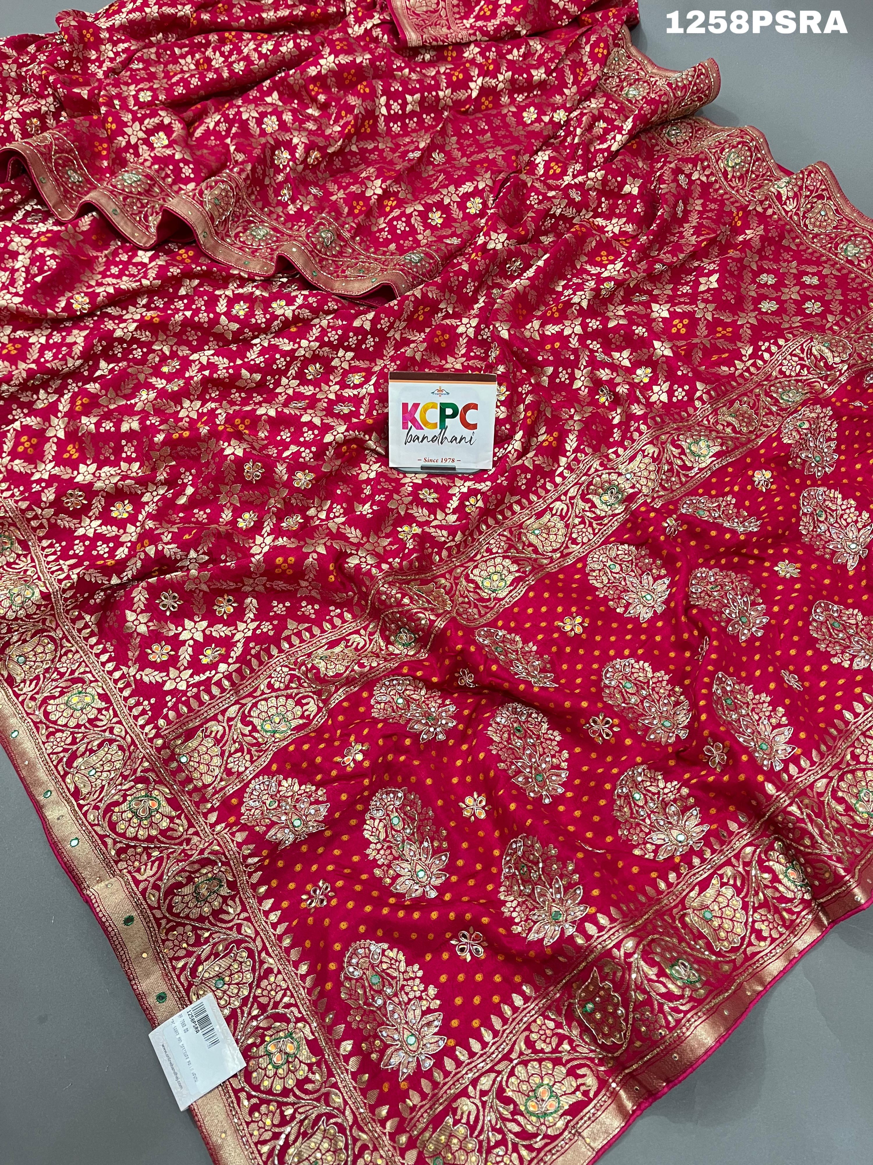 KcPc New Pure Upada Silk bandhni Weaving Pure Handwork SareeMAD