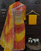 KcPc New Art Silk Bandhani Gotapatti Work Salwar SuitKML