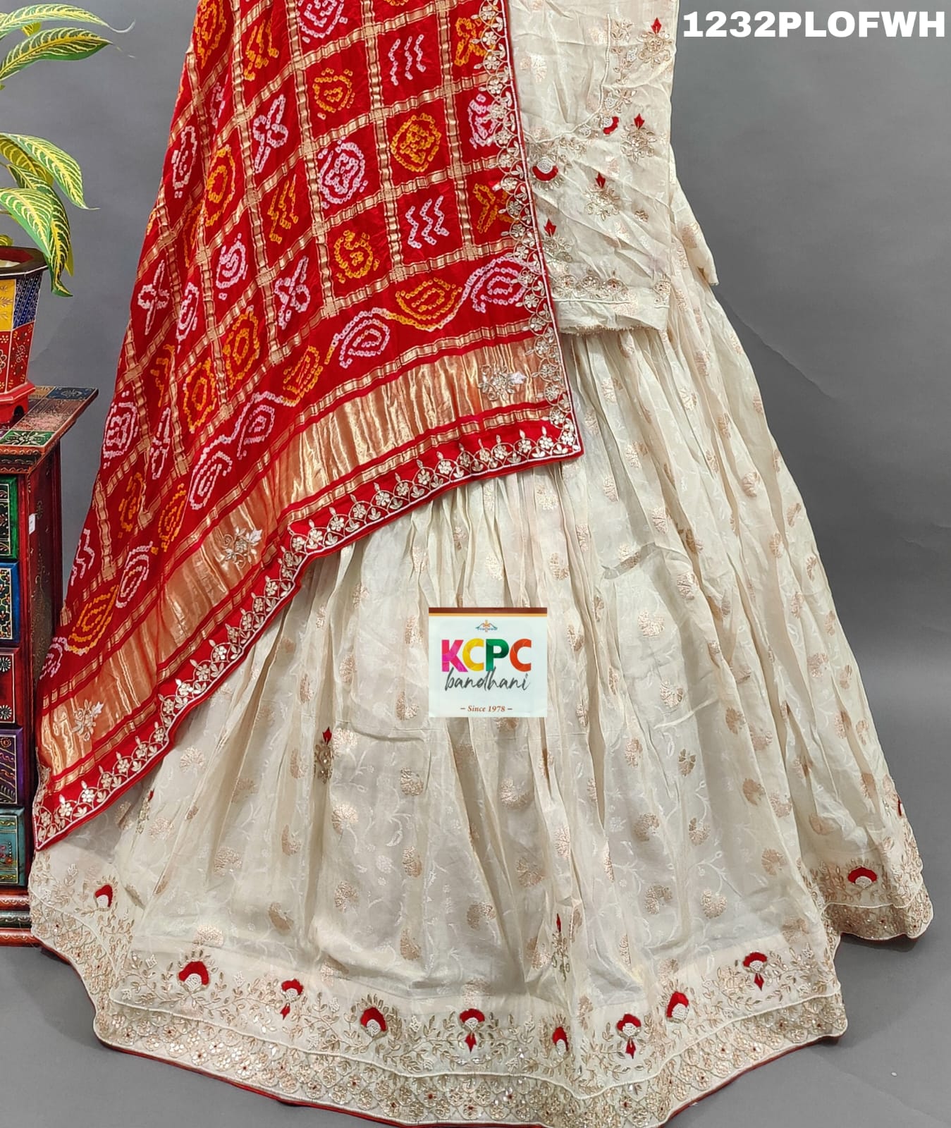 KcPc Pure Chinon Silk with Gaji Silk Dupatta Cutdana GotapattiLehenga MAD
