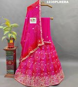 By Bandhani Lehenga With Gotapatti Work