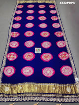 KcPc New Pure Gaji silk handmade Laddu bandhej Gotapatti Work Dupatta AMT