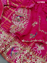 By New Famous Gaji Silk gharchola Heavy Gotapatti Work Saree With Traditional Wear
