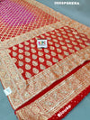 KcPc Beautiful Pure khadi Georgette cutdana Gota patti Handwork Bandhani saree AMT