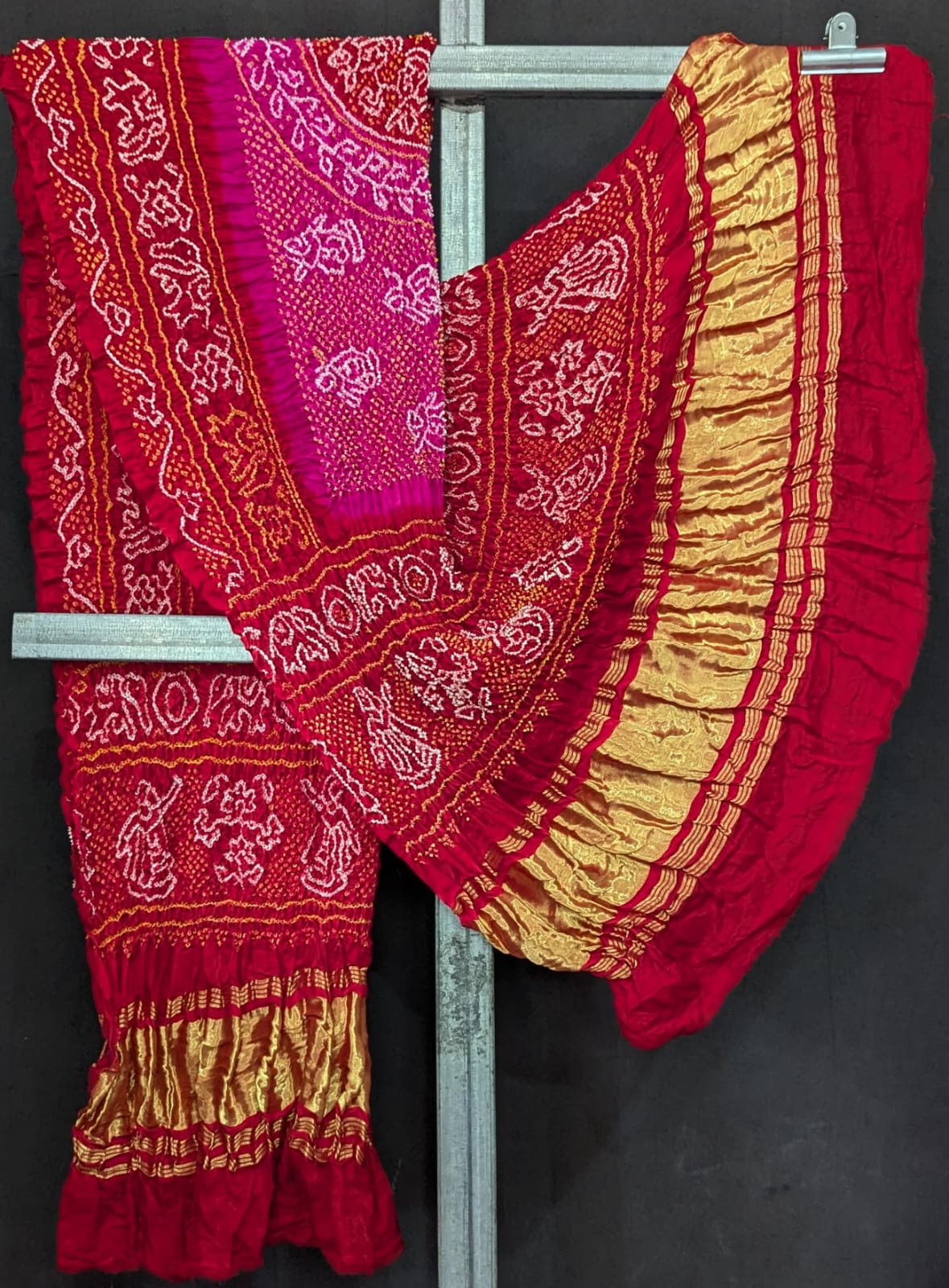 KcPc New Beautiful pure gaji silk bandhani Dupatta